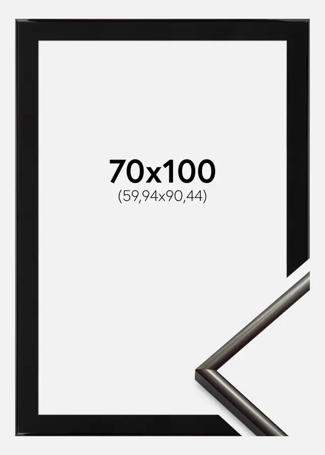 Ram med passepartou Kader New Lifestyle Espresso Brown 70x100 cm - Passe-partout Zwart 24x36 inches