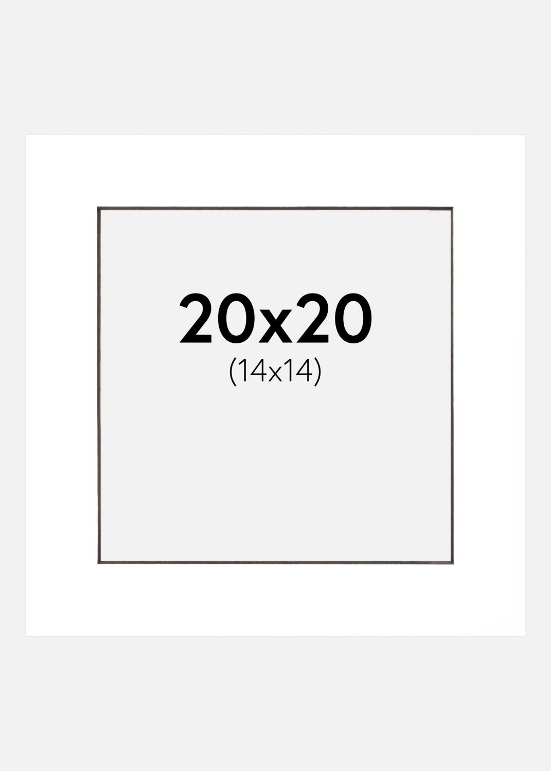 Product Image for Passe-partout Wit (Zwarte kern) 20x20 cm (14x14 cm)