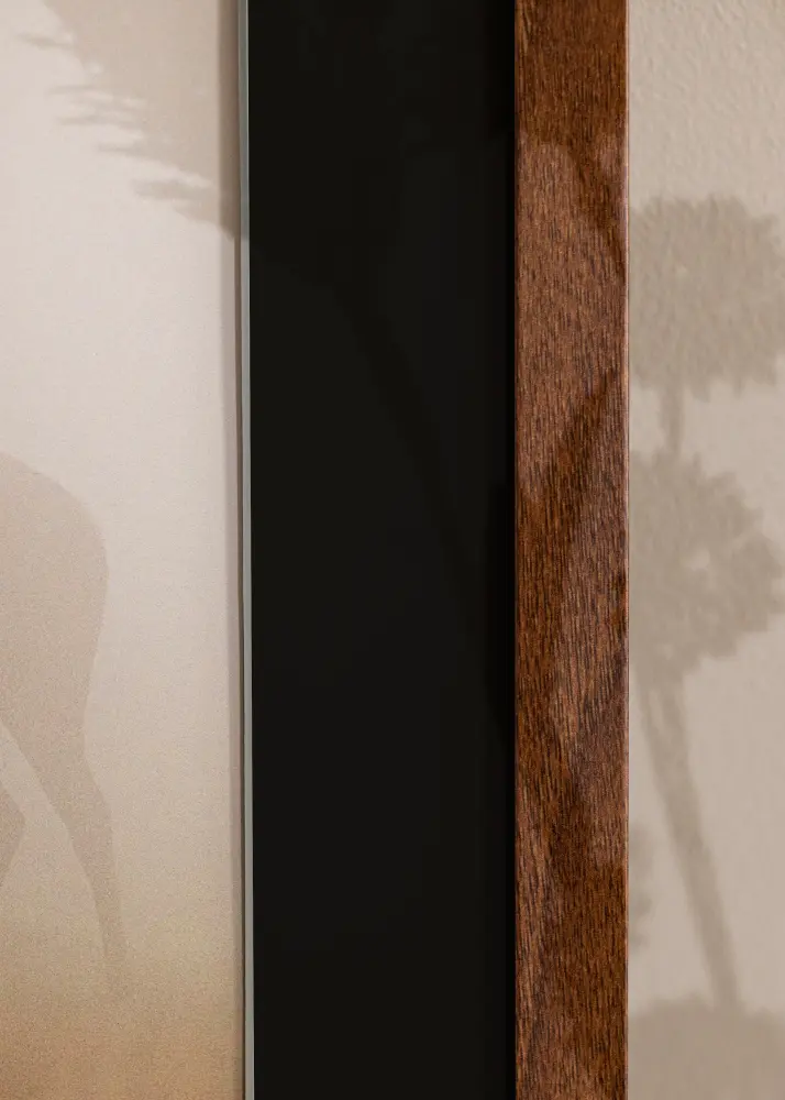 Ram med passepartou Kader Stilren Warm Brown 40x60 cm - Passe-partout Zwart 30x50 cm