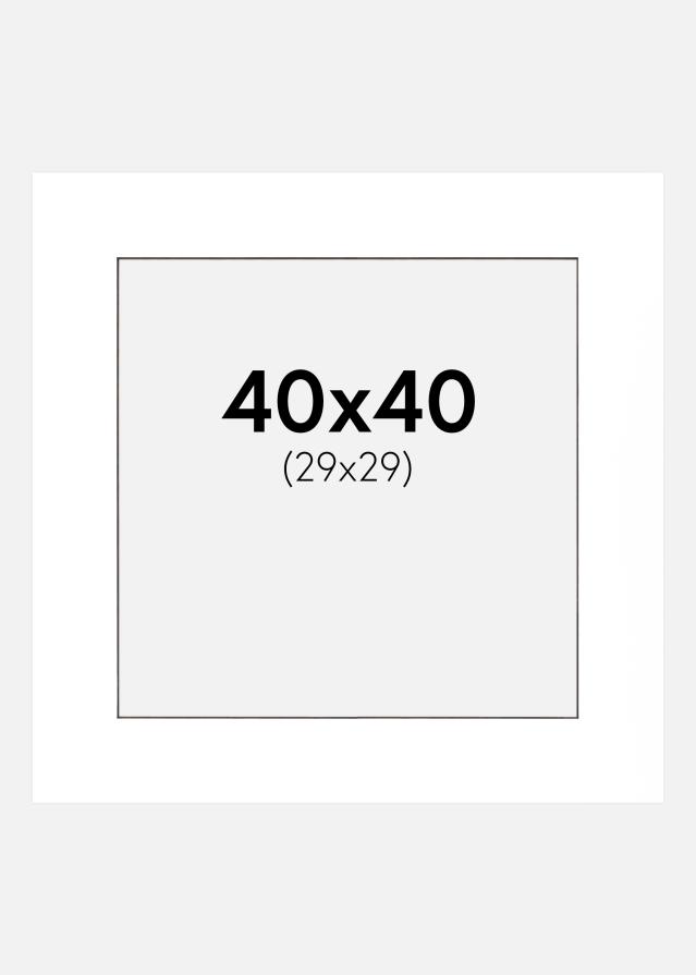 Galleri 1 Passe-partout Wit (Zwarte kern) 40x40 cm (29x29 cm)