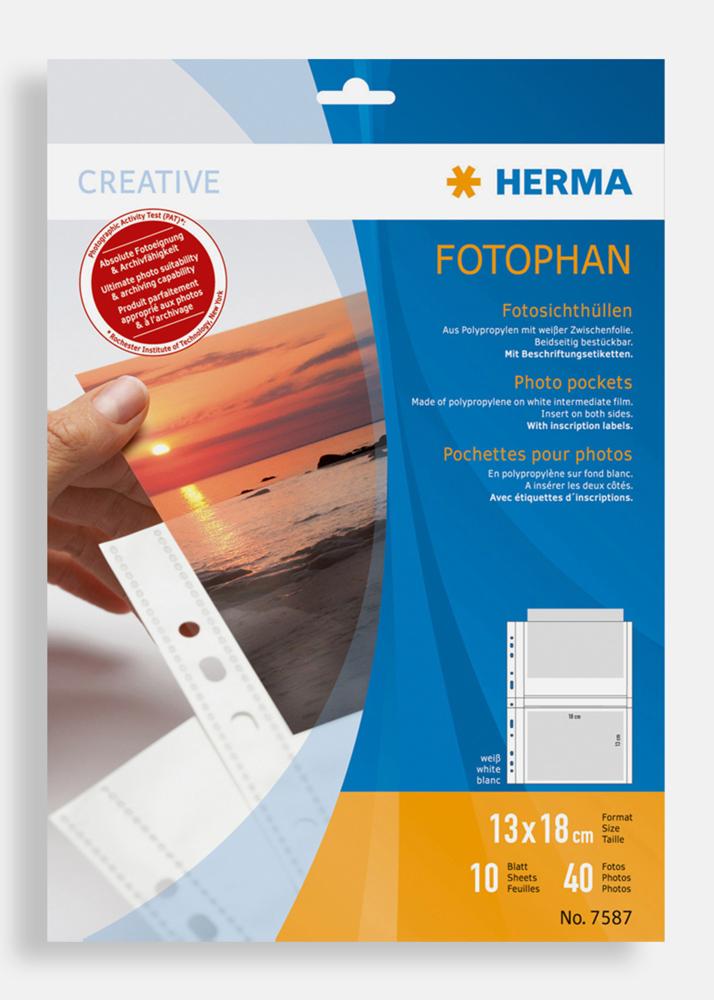  Herma foto insteekhoezen 13x18 cm liggend - 10-pack witte