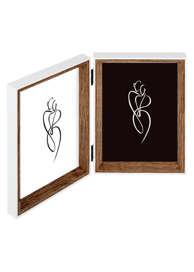 Walther Silhouette Vouwlijst Notelaar 10x15 cm - 2 foto's