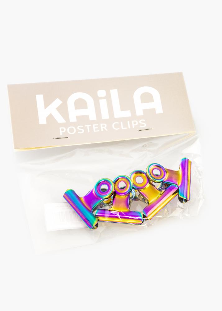 KAILA KAILA Poster Clip Rainbow 30 mm - 4-p