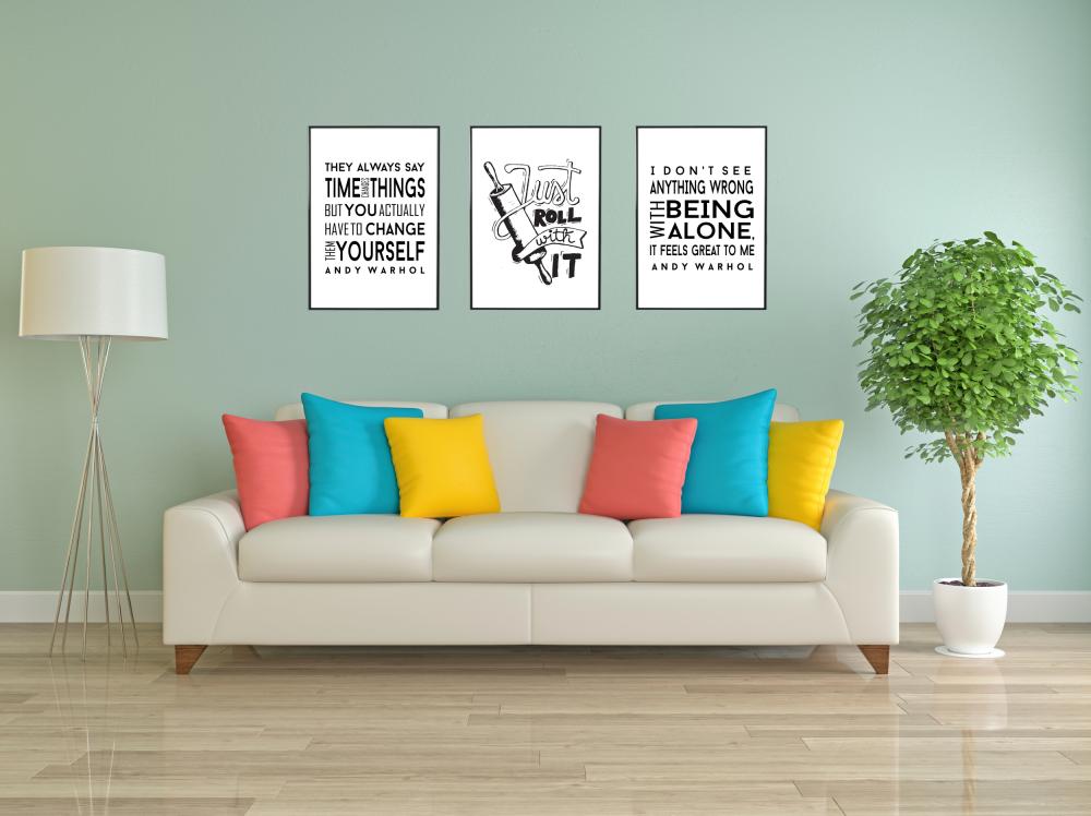 Bildverkstad Just roll with it - Zwart Poster