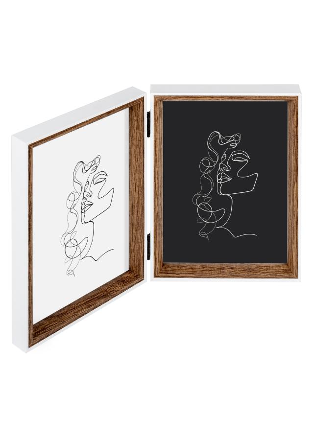 Walther Silhouette Vouwlijst Notelaar 13x18 cm - 2 foto's