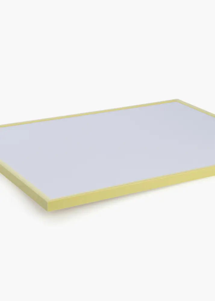 Ram med passepartou Kader New Lifestyle Lichtgeel 30x40 cm - Passe-partout Wit 18x27 cm