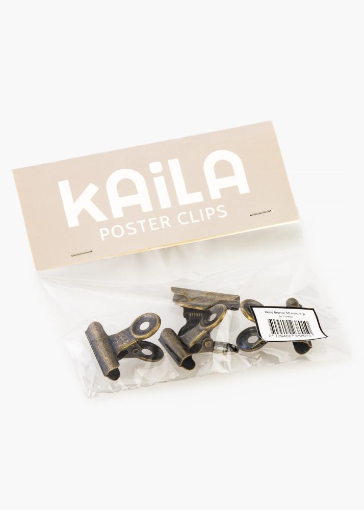 KAILA KAILA Poster Clip Retro Bronze 30 mm - 4-p