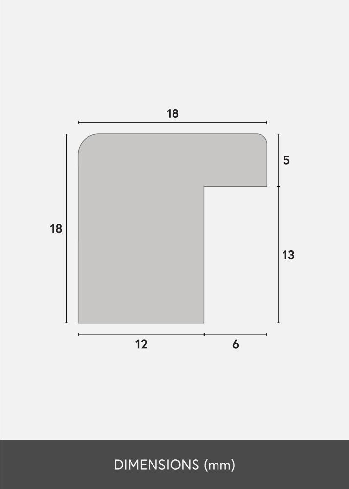 Ram med passepartou Kader Selection Goud 70x90 cm - Passe-partout Zwart 60x80 cm