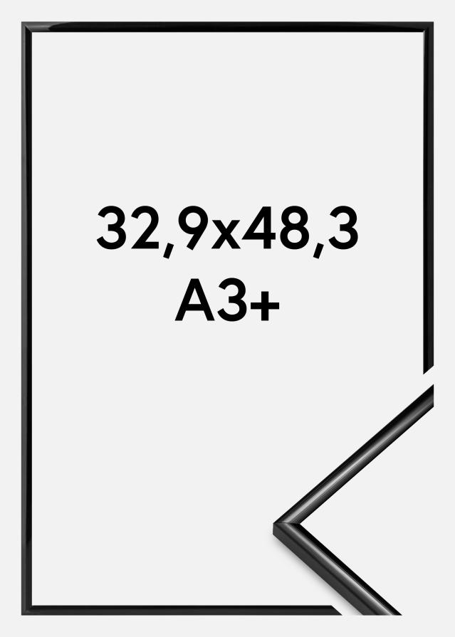 BGA Kader Scandi Acrylglas Zwart 32,9x48,3 cm (A3+)