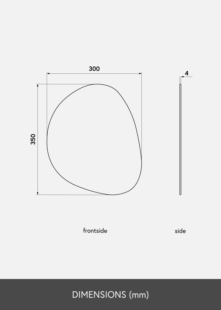 KAILA KAILA Spiegel Soft Drop Deluxe 30x35 cm