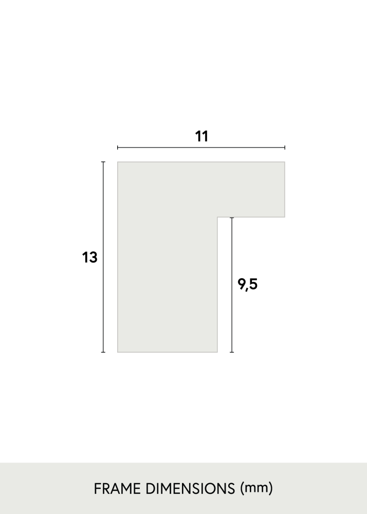 Ram med passepartou Kader Smal Eikenhout 18x24 cm - Passe-partout Wit 13x18 cm