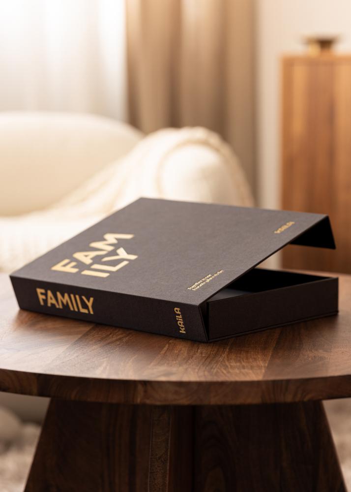 BGA KAILA FAMILY Black - Coffee Table Photo Album (60 Zwarte zijden)