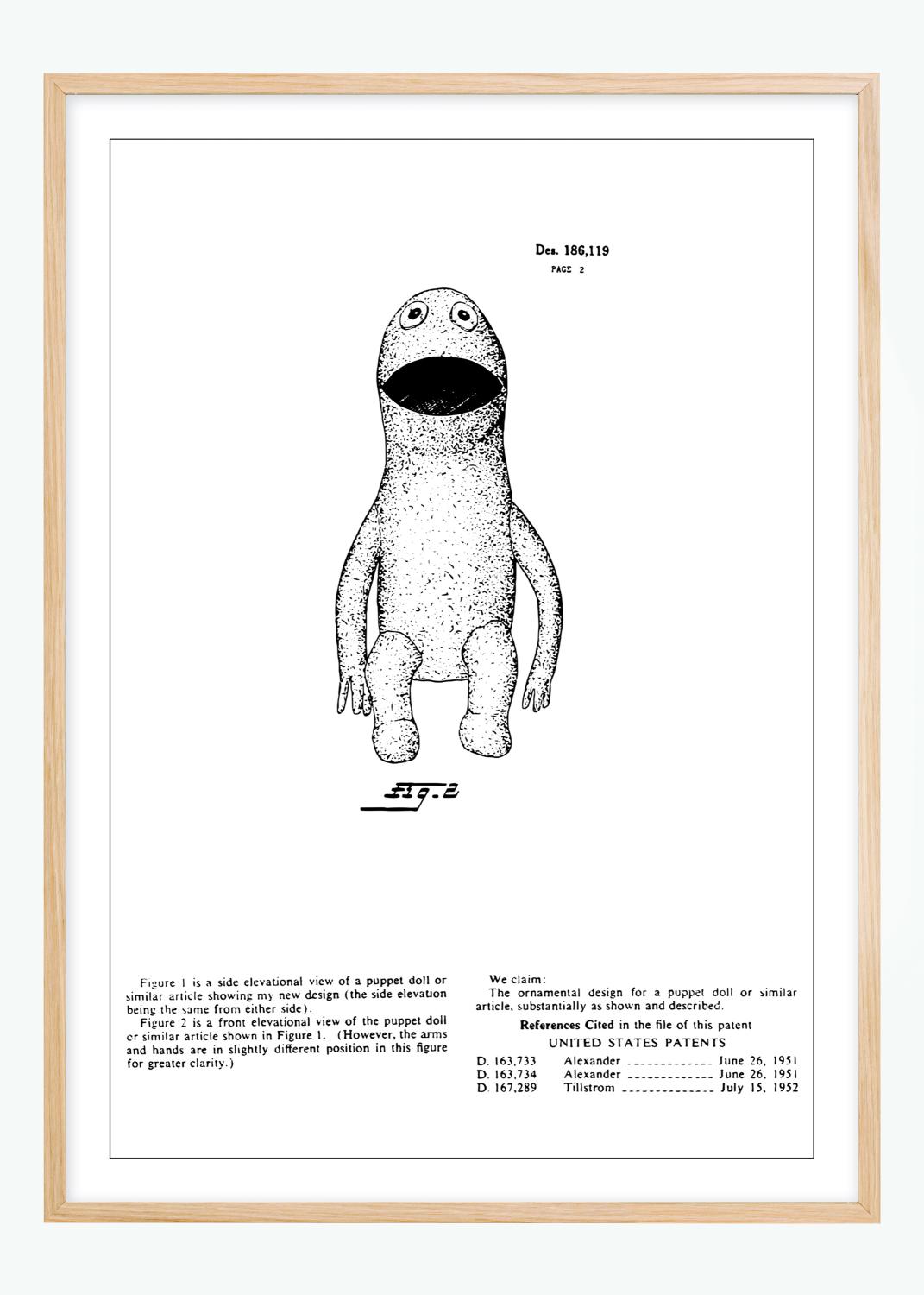 Product Image for Patenttekening - Muppets - Kermit II Poster (21x29,7 cm (A4))