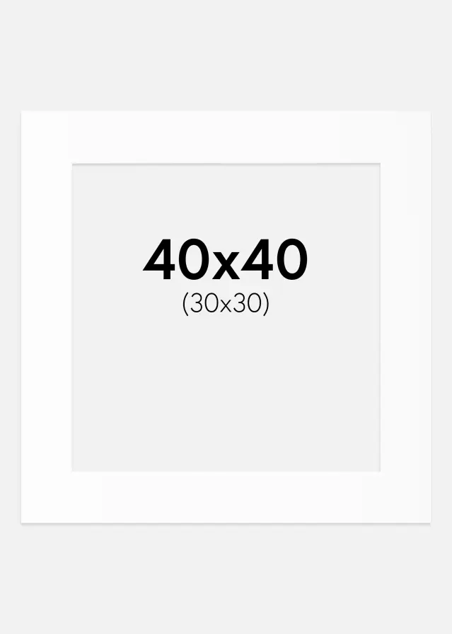Artlink Passe-partout Wit Standaard (Witte kern) 40x40 cm (30x30)