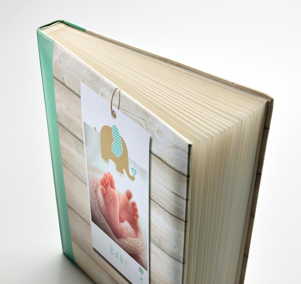 Walther Welcome Babyalbum Groen - 28x30,5 cm (50 Witte zijden / 25 bladen)