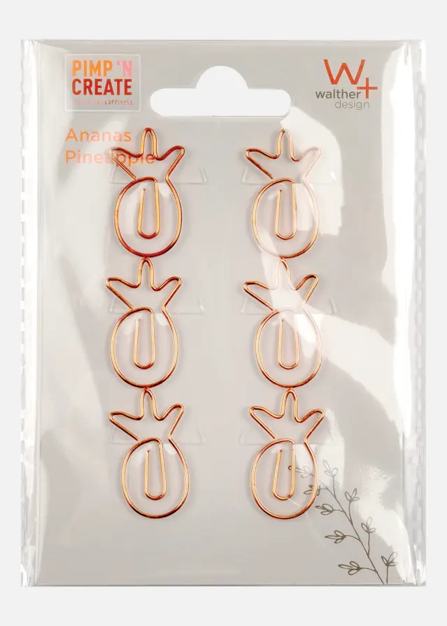  PAC Metalen Paperclip Pineapple Koper