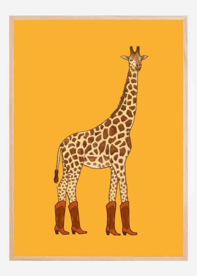 Bildverkstad Jolene the Cowgirl Giraffe Poster