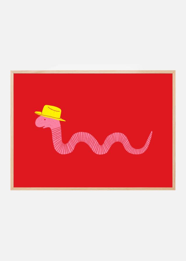 Bildverkstad Wiggly Western Worm Poster