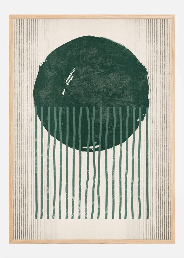 Bildverkstad Emerald Round Jellyfish Poster