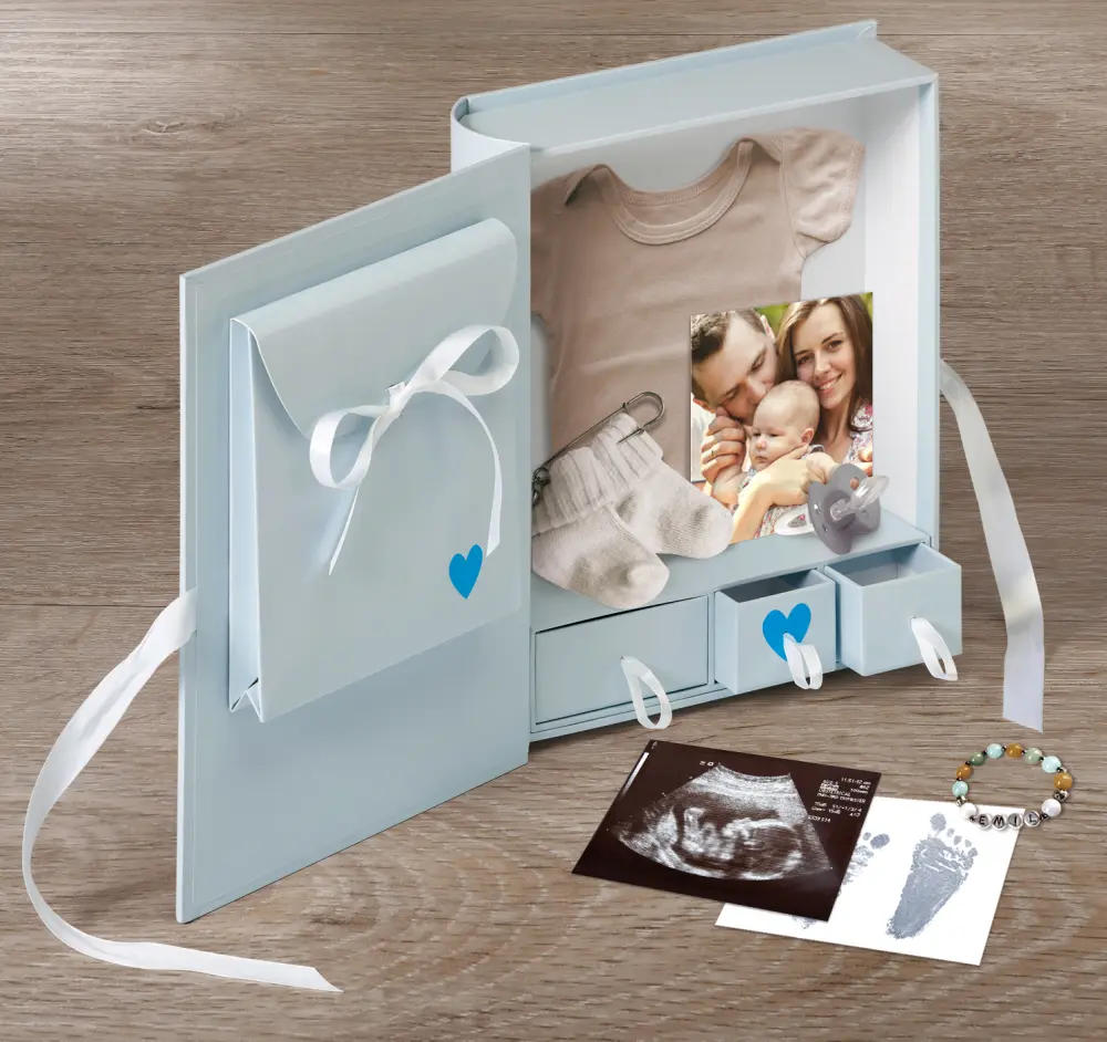 Walther Baby Animal Cadeaudoos Blauw 27x24 cm