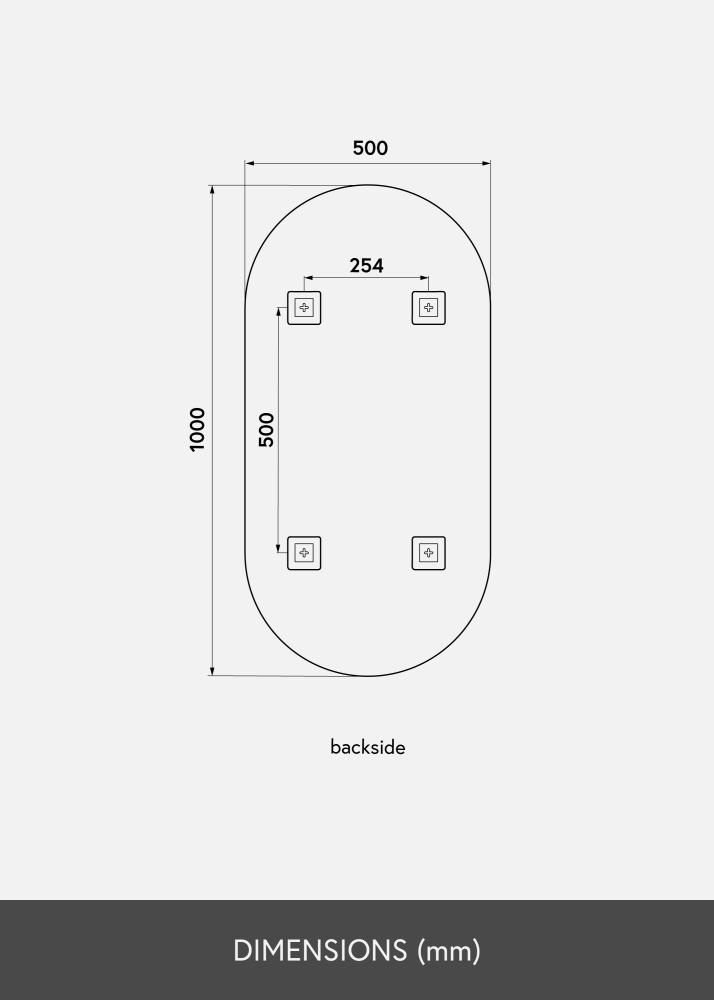KAILA KAILA Spiegel Oval Rose Gold 50x100 cm