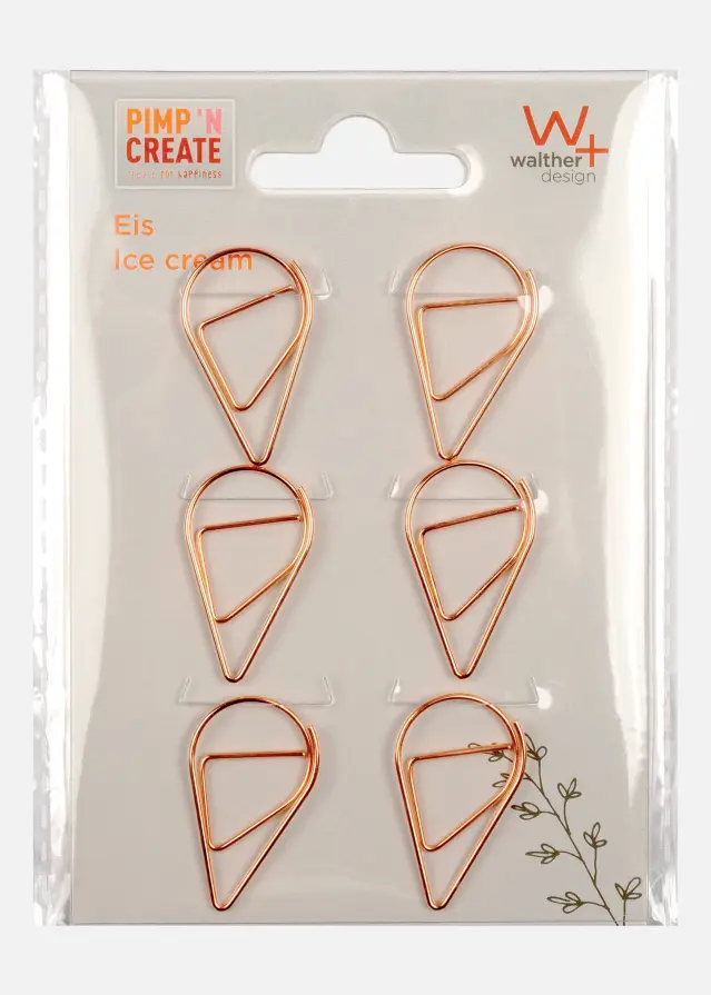 Walther PAC Metalen Paperclip Ice Cream Cone Koper