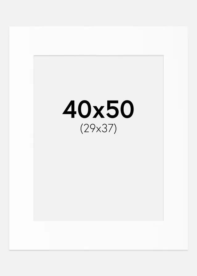 Artlink Passe-partout Wit Standaard (Witte kern) 40x50 cm (29x37)