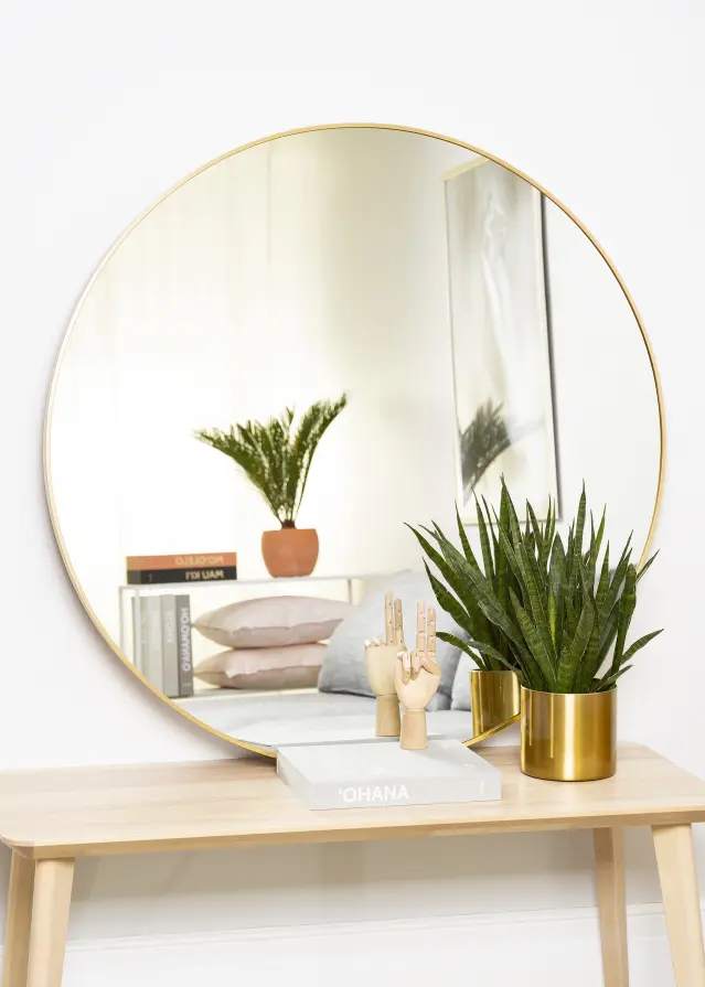 KAILA KAILA Round Mirror - Edge Gold 110 cm Ø