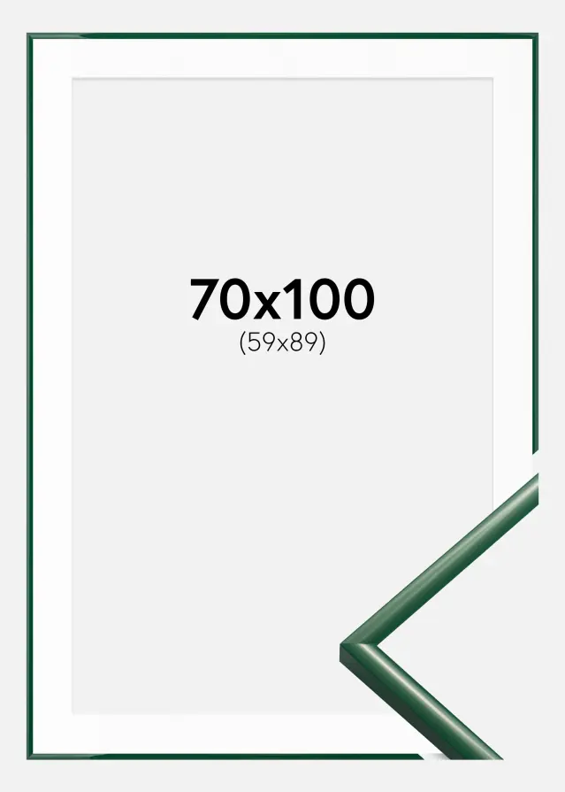 Ram med passepartou Kader New Lifestyle Moss Green 70x100 cm - Passe-partout Wit 60x90 cm