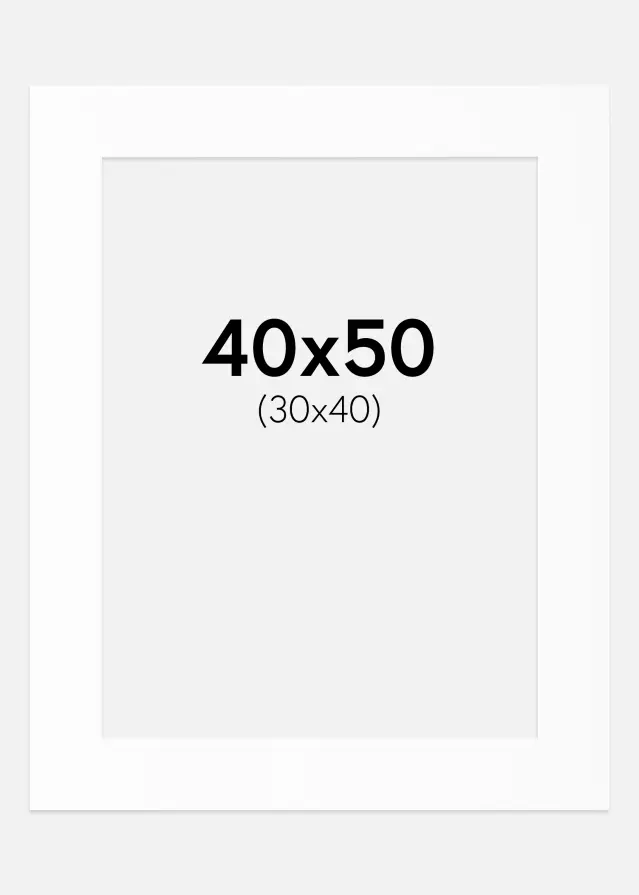 Artlink Passe-partout Wit Standaard (Witte kern) 40x50 cm (30x40)
