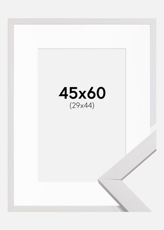 Ram med passepartou Kader Stilren Wit 45x60 cm - Passe-partout Wit 30x45 cm