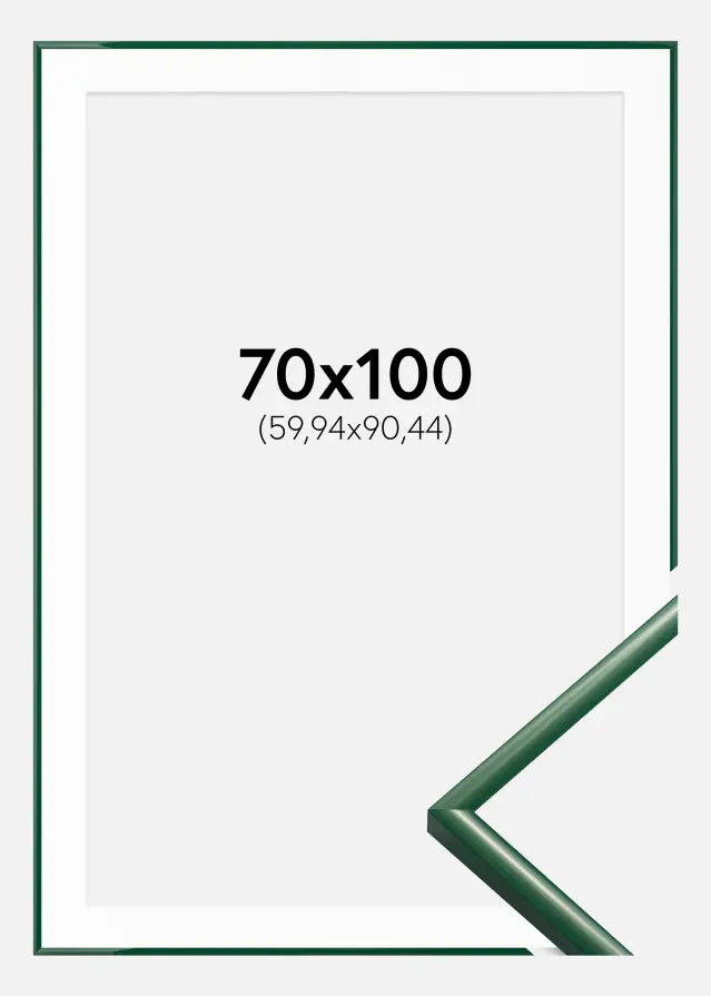 Ram med passepartou Kader New Lifestyle Moss Green 70x100 cm - Passe-partout Wit 24x36 inches