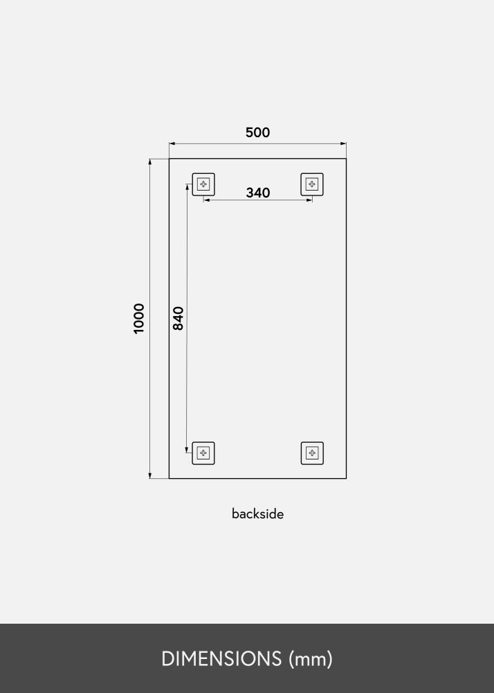 KAILA KAILA Spiegel Sharp 50x100 cm