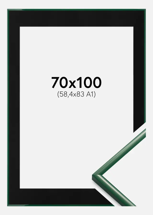 Ram med passepartou Kader New Lifestyle Moss Green 70x100 cm - Passe-partout Zwart 59,4x84 cm (A1)