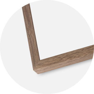 Ram med passepartou Kader Soul Walnut Veneer 50x60 cm - Passe-partout Wit 40x50 cm