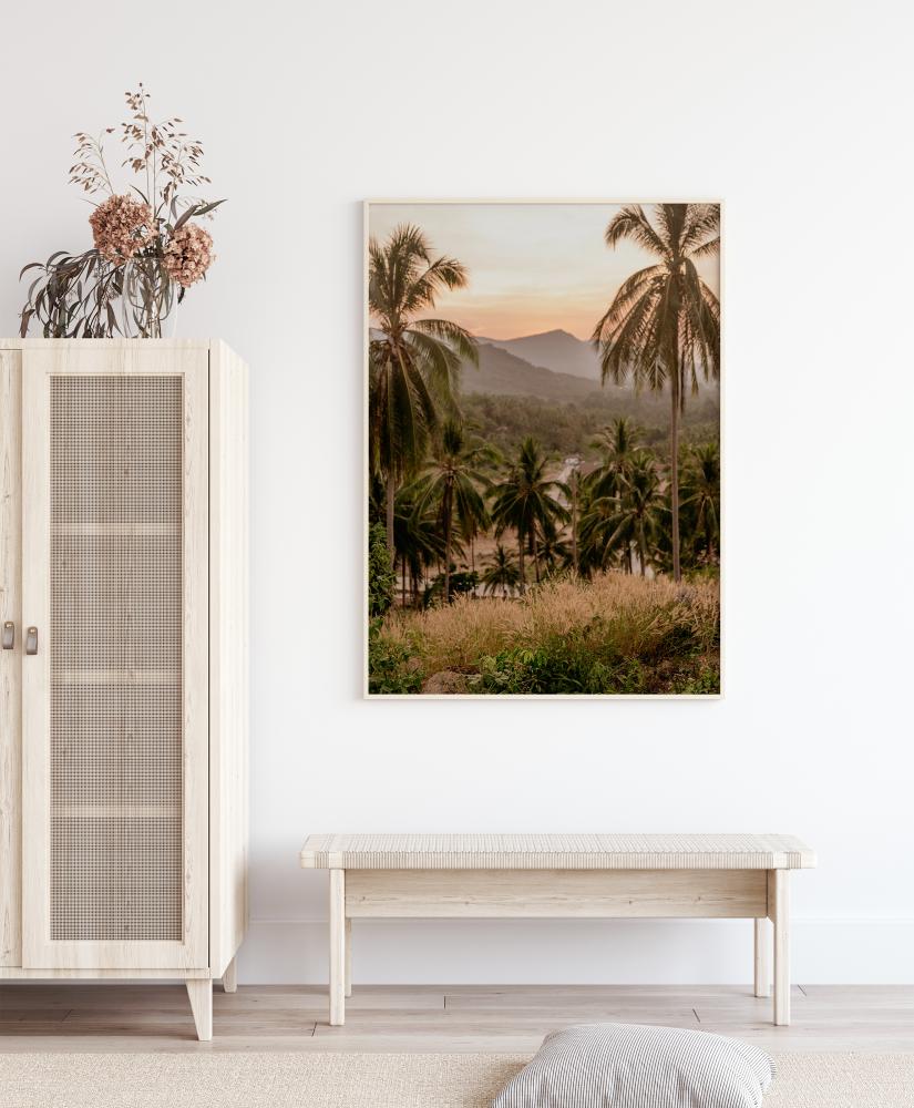 Bildverkstad Palm Trees On Mountain Poster