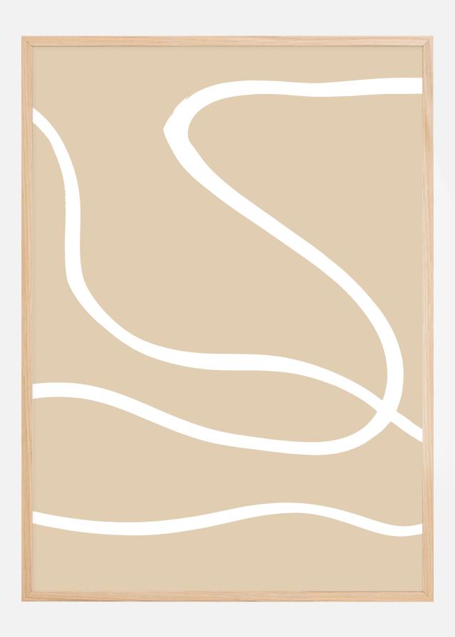 Bildverkstad Beige Lines I Poster