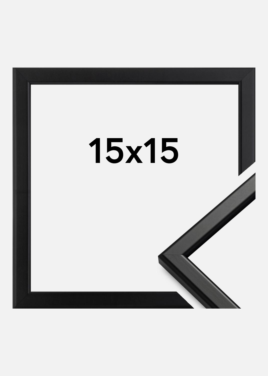 Product Image for Kader Slim Mat Ontspiegeld Glas Zwart 15x15 cm