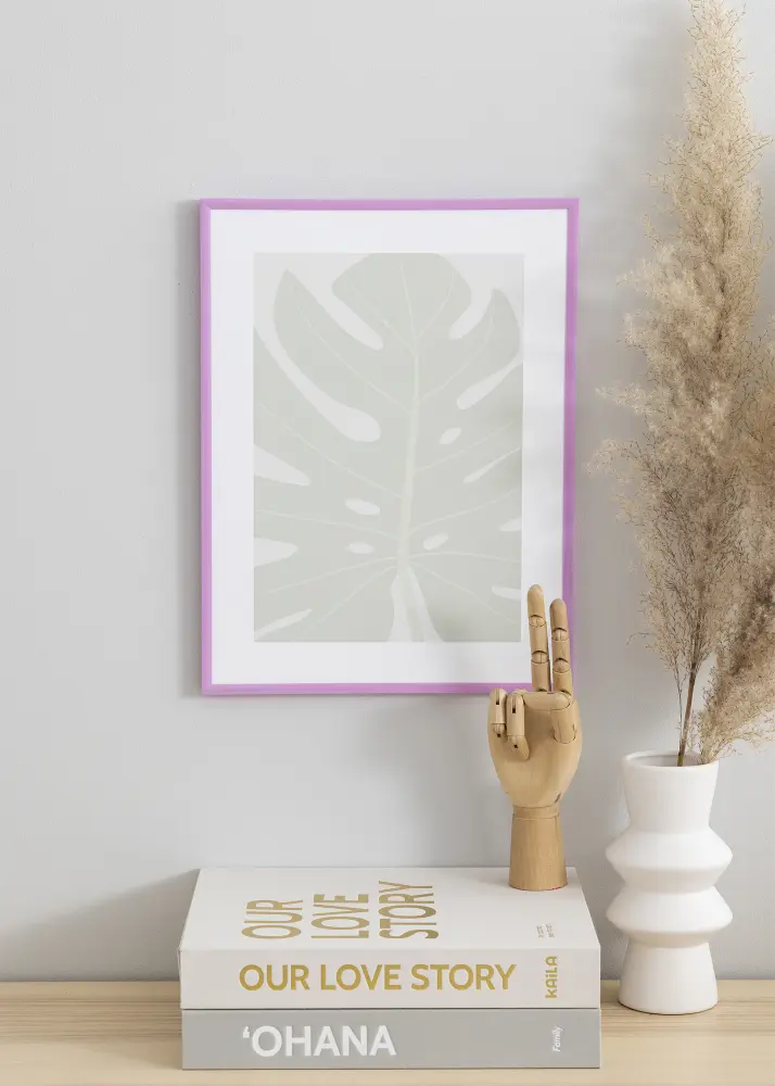 Ram med passepartou Kader New Lifestyle Licht Paars 30x40 cm - Passe-partout Zwart 20x28 cm