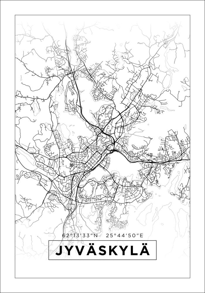 Bildverkstad Map - Jyväskylä - White Poster