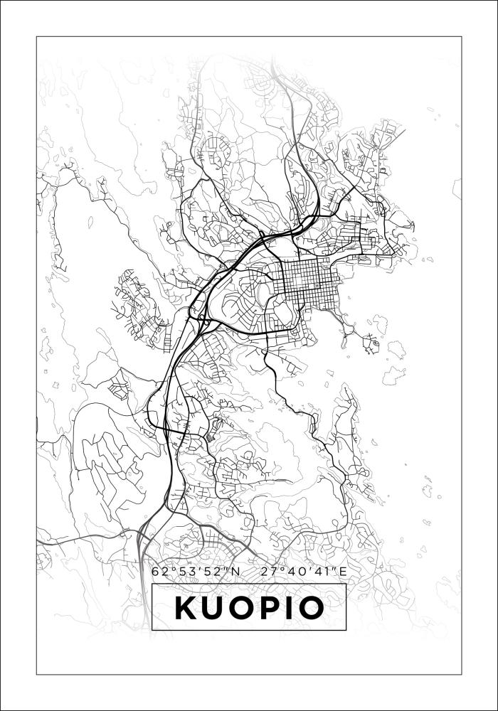 Bildverkstad Map - Kuopio - White Poster