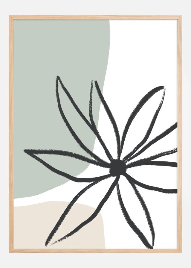 Bildverkstad Flower Mint and Cream Poster