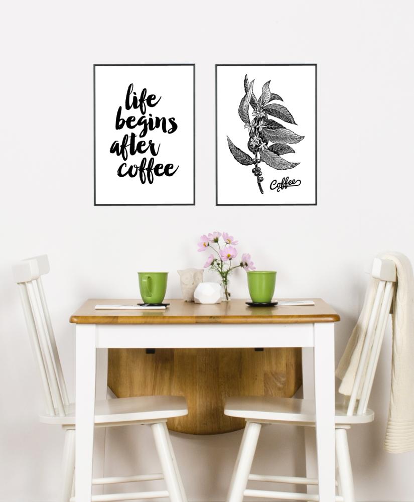 Bildverkstad Life begins after coffee Poster