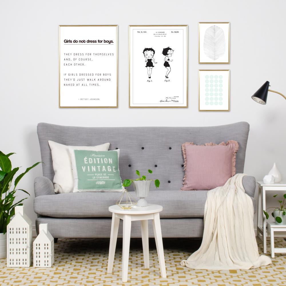 Bildverkstad Patenttekening - Betty Boop Poster