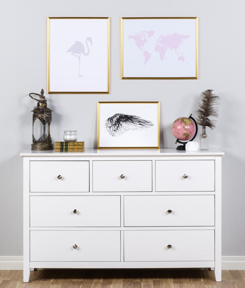 Bildverkstad Wereldkaart Rozenroze Poster