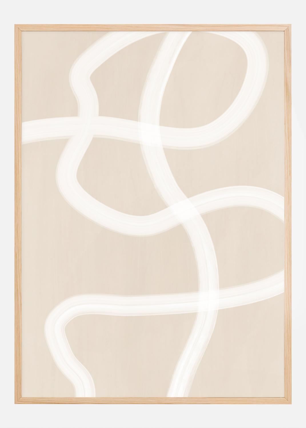 Product Image for White Brush Stroke Poster No.1 Poster (21x29.7 cm (A4))