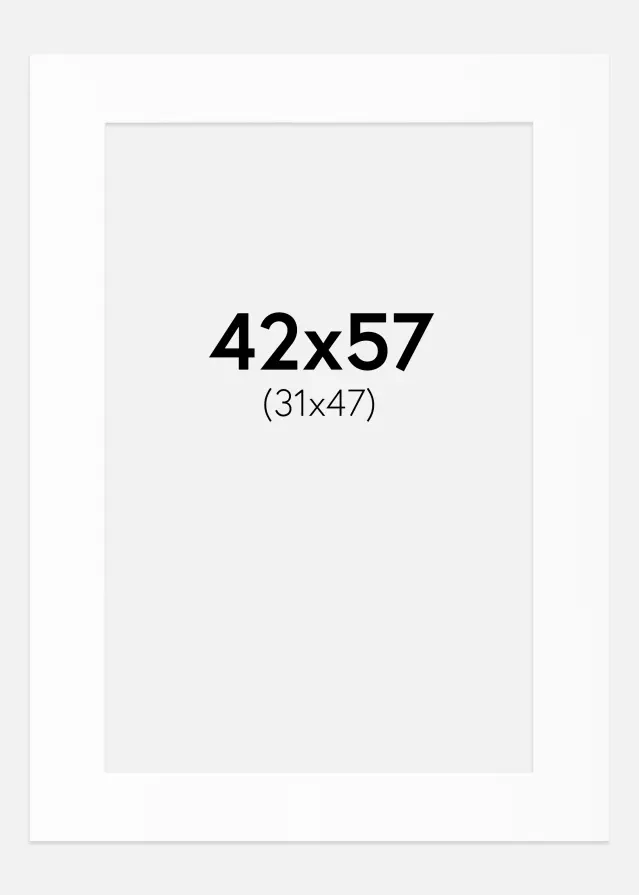 Artlink Passe-partout Wit Standaard (Witte kern) 42x57 cm (31x47)