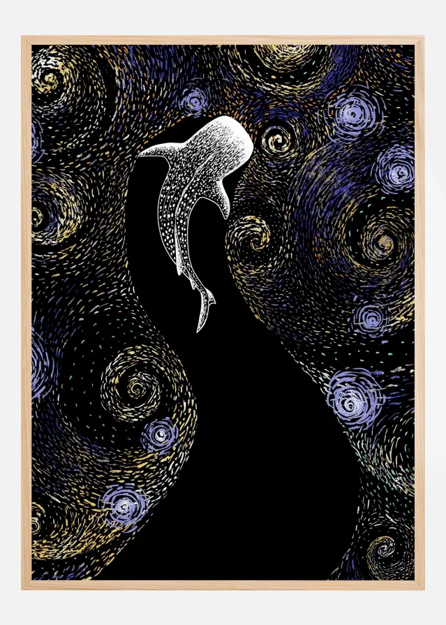 Bildverkstad Star Eater In Van Gogh Style Colored Poster