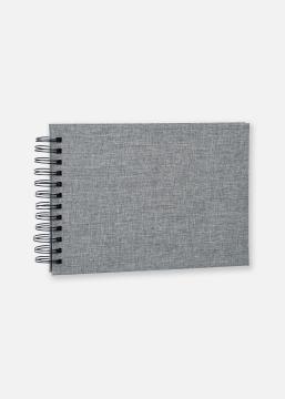 Focus Base Line Canvas Wire-O Grijs 23x17 cm (40 Zwarte zijden / 20 Bladen)