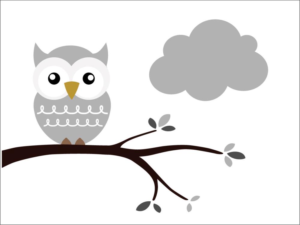 Bildverkstad Uil op tak - Grijs